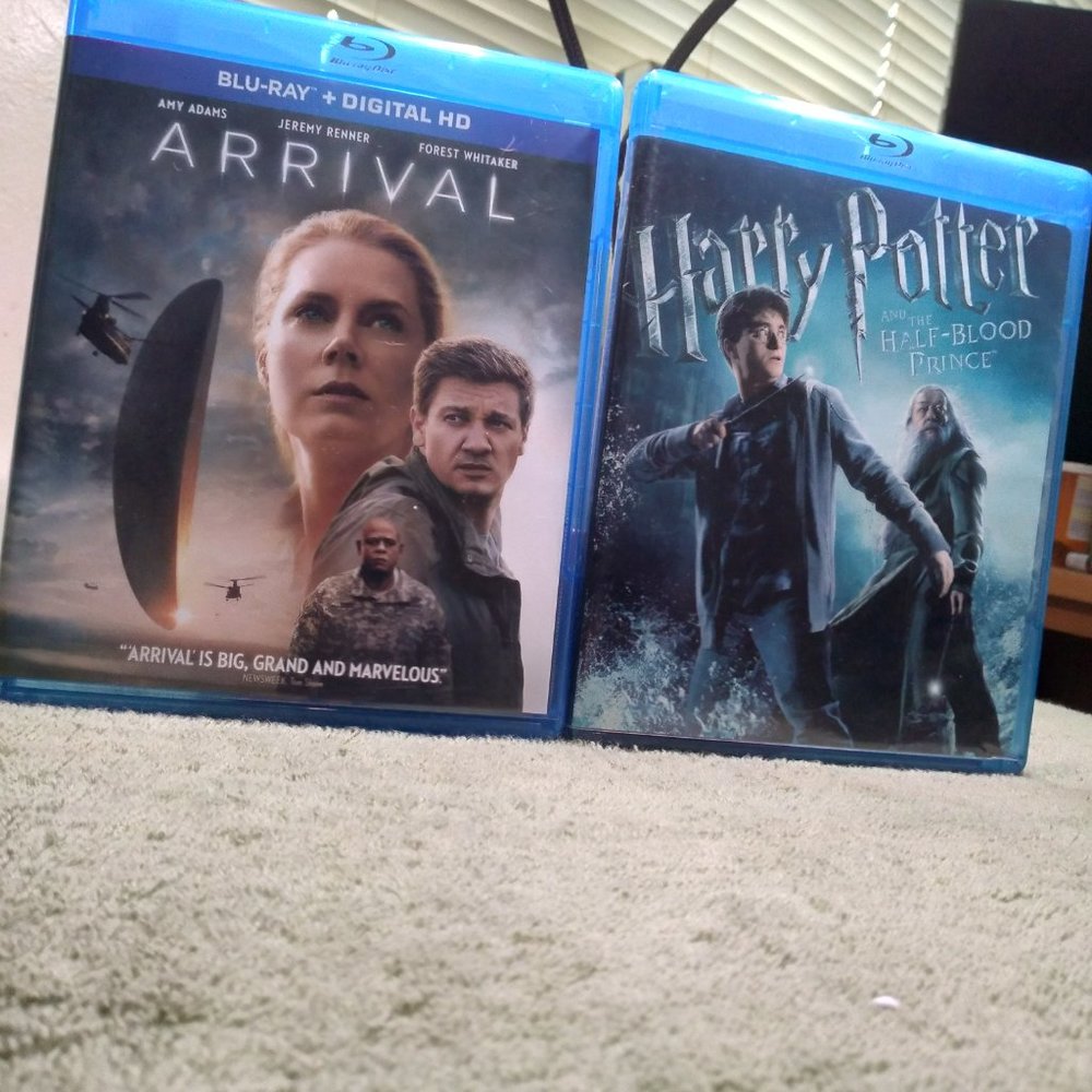 Arrival and Harry potter blue ray DVD